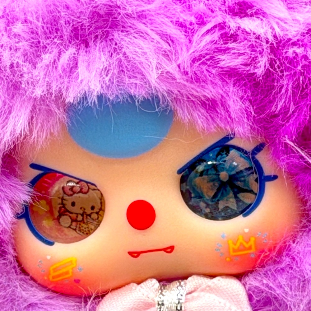 Baby Three Alice Rabbit Town Plush Keychain – Custom Face Version 🐰💜 - Picture 3 of 6